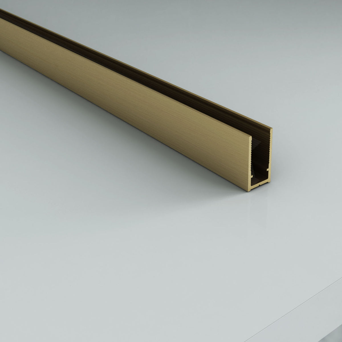 Aloni wandprofiel voor douchecabines - 200 cm - geborsteld goud