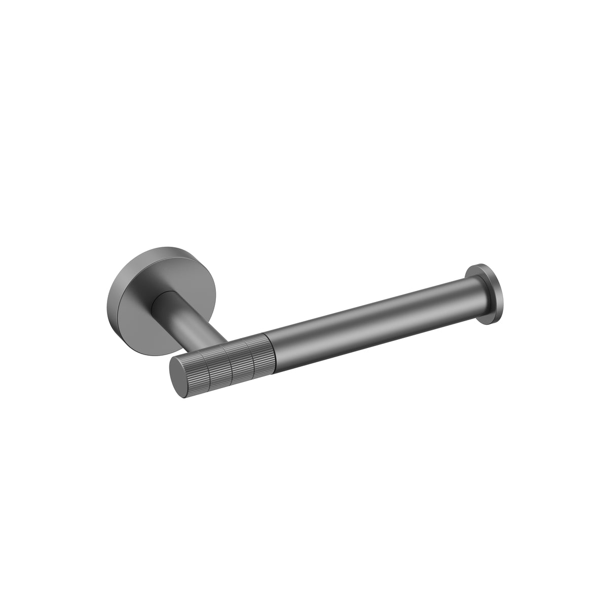 STRIA PORTE-PAPIER TOILETTE AVEC BRAS FIXE – FINITION AVEC STRUCTURE STRIÉE - GUNMETAL (PVD)