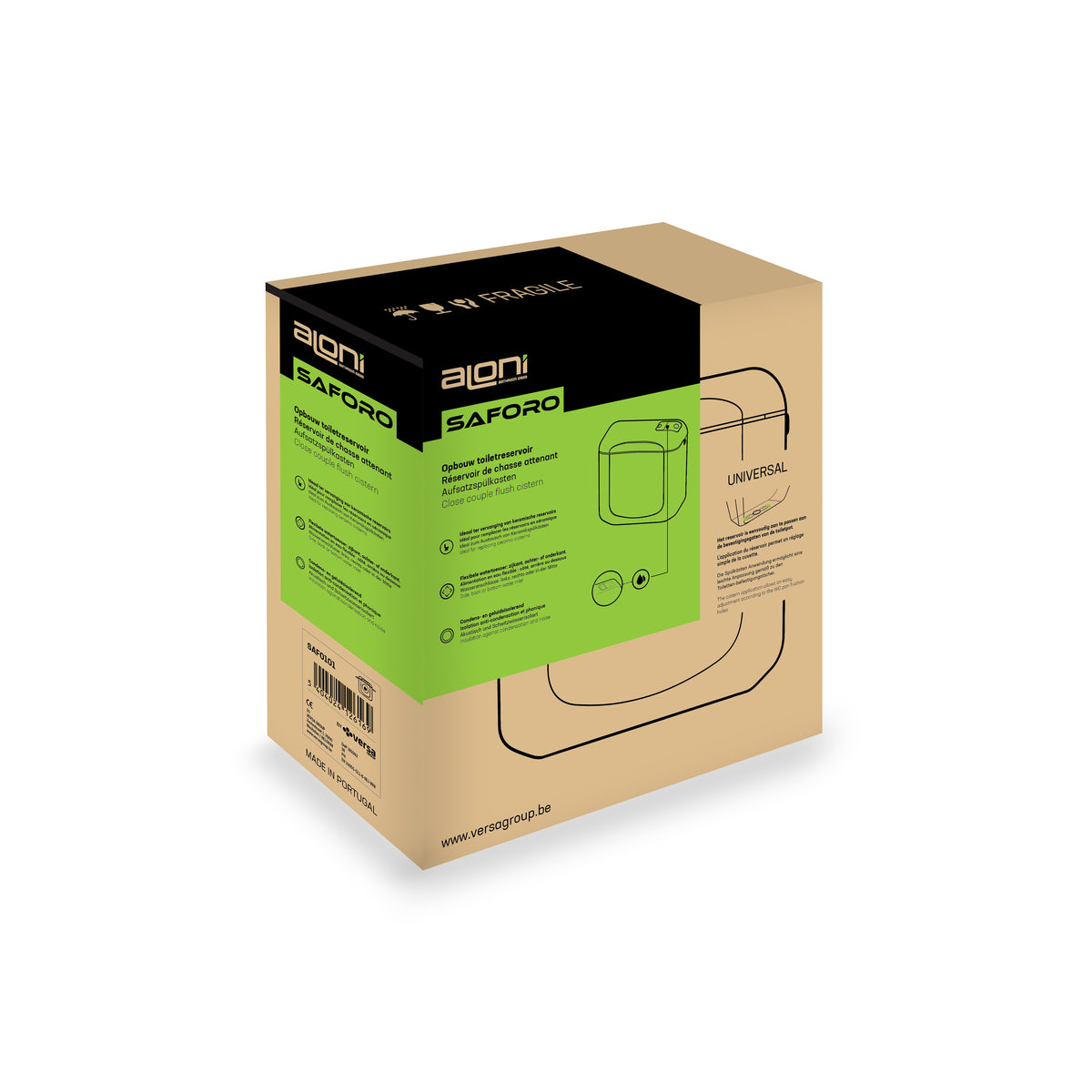 Réservoir WC Aloni Saforo double chasse 3/6 L