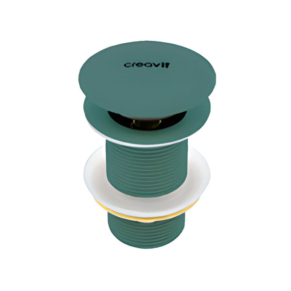 CREAVIT KLIK-KLAK AFVOERPLUG 5/4" - MET OVERLOOP - NILL GROEN