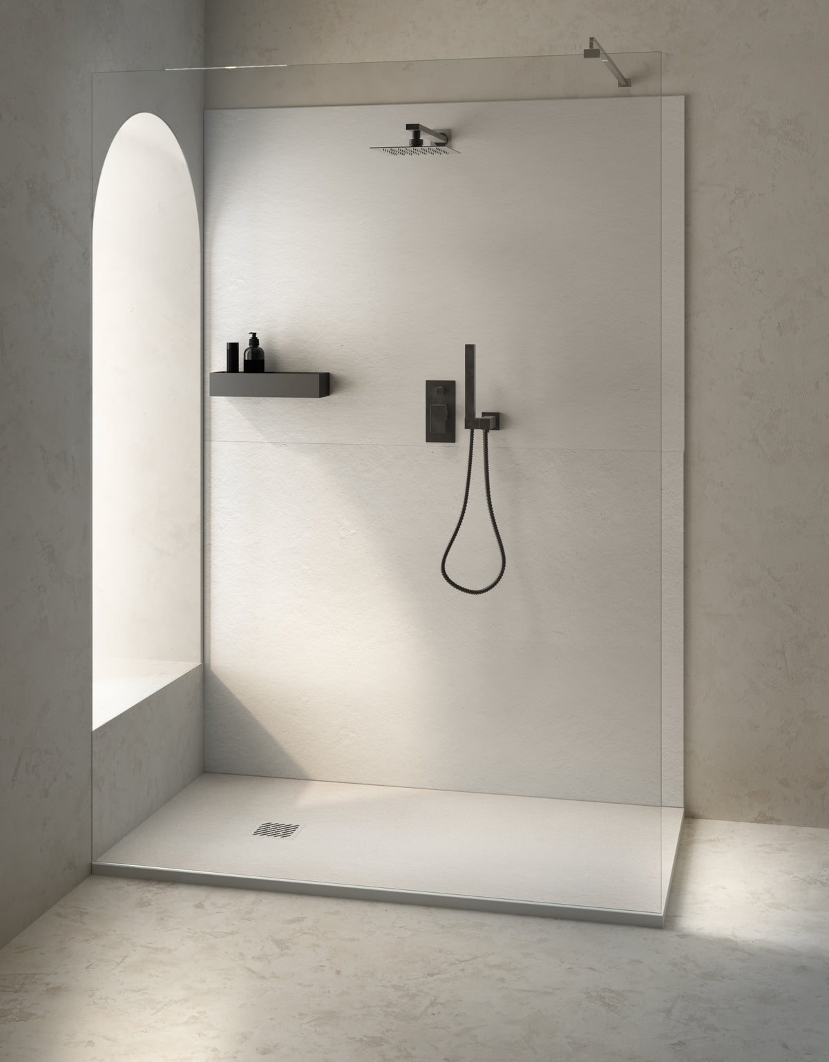 Receveur de douche Aloni Madison 140x90 cm blanc mat