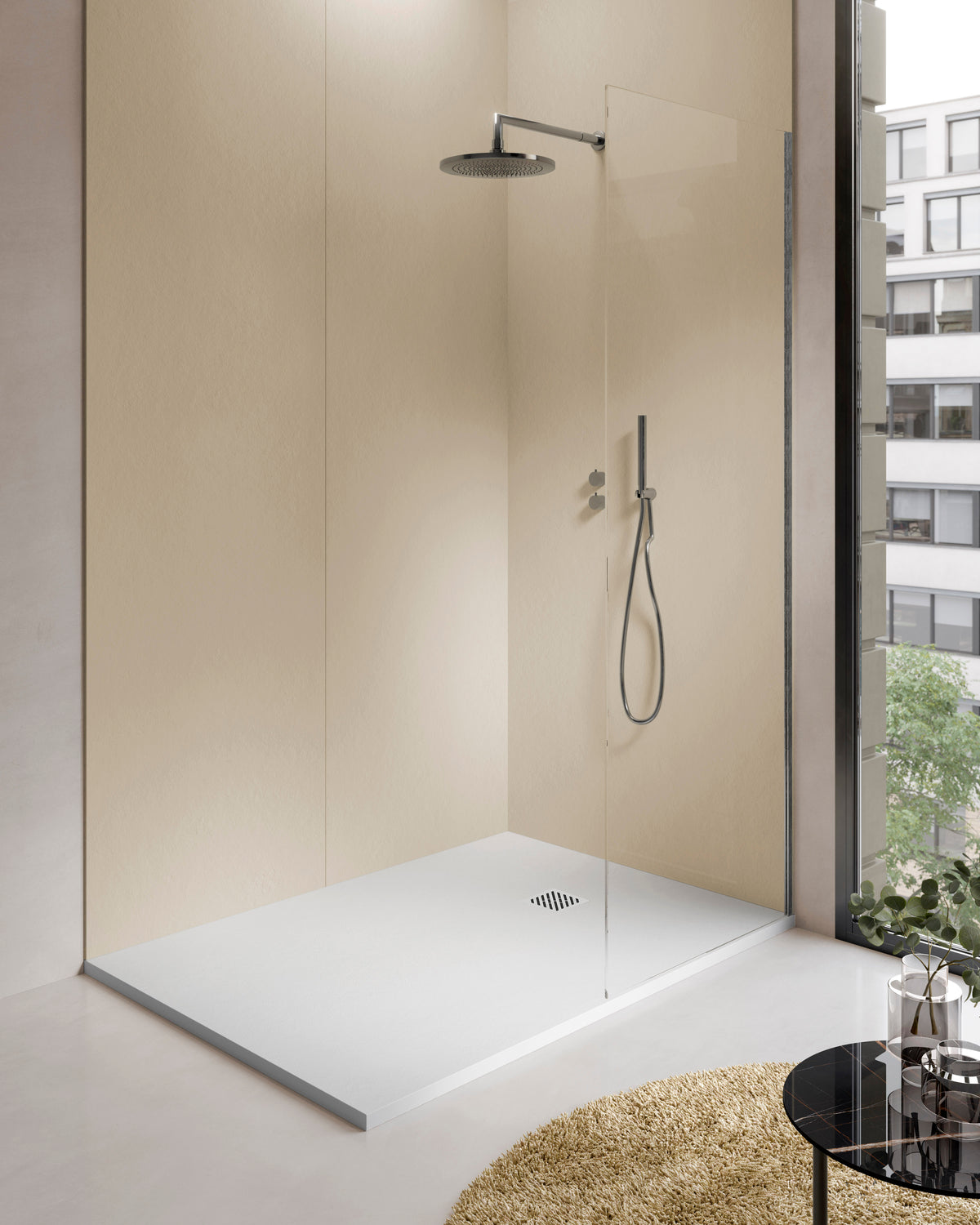 ALONI MADISON RECEVEUR DE DOUCHE - COMPOSITE - 140X90X3CM - BLANC MAT