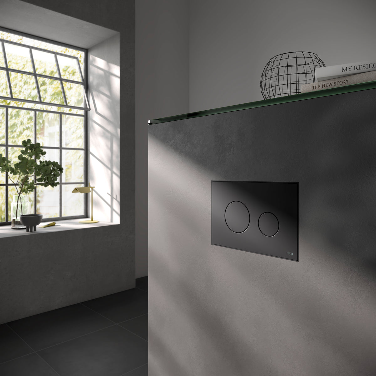 Tece Loop Plaque DE Commande - Noir Mat