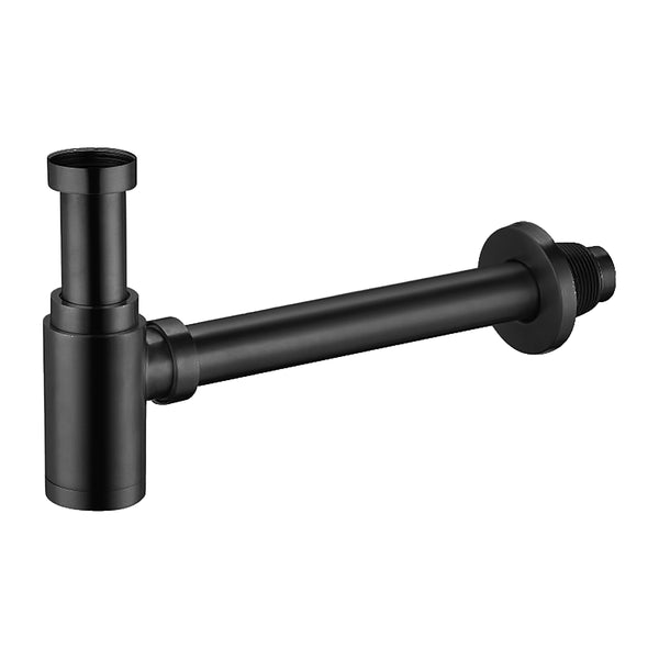 ALONI DESIGN SIPHON LAVABO EN LAITON 5/4 (33CM) - NOIR MAT