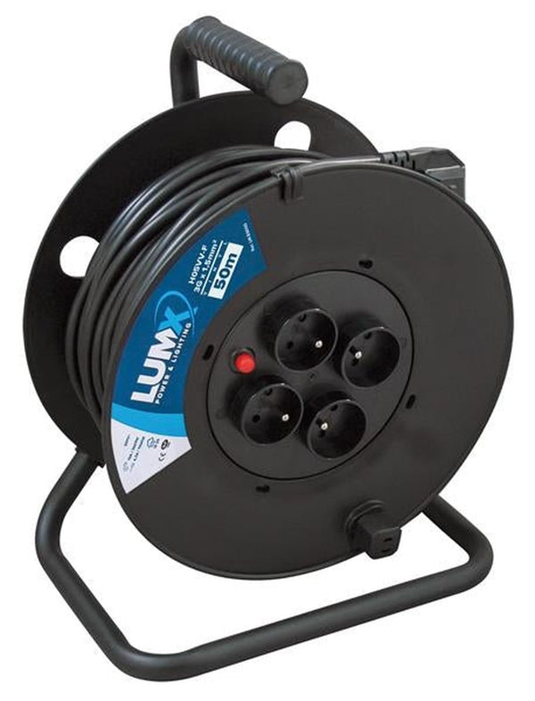 Enrouleur PVC avec 4 prises et 50m de Vtmb 3G1.5