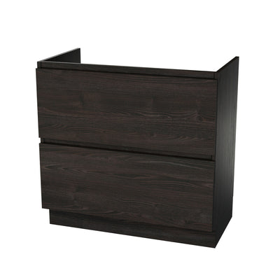 Van Marcke Ventus Tre sous-meuble B1000xH880xD495mm 2tiroirs Thermo Oak Black