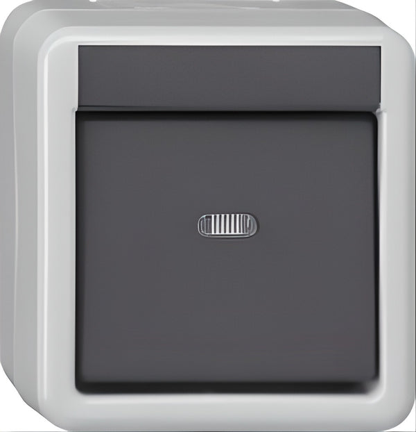 Bus coupler push-button surface-mounted waterproof 1 x with transparent cover