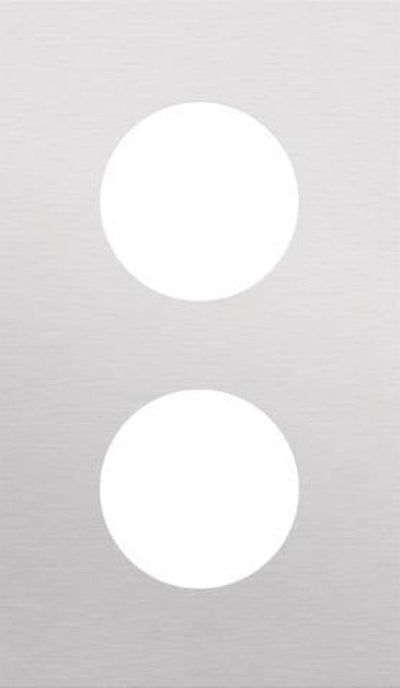 Plaque de recouvrement double, entraxe 60mm, pour 2 prises de courant, Niko Rocker et Niko Toggle, A