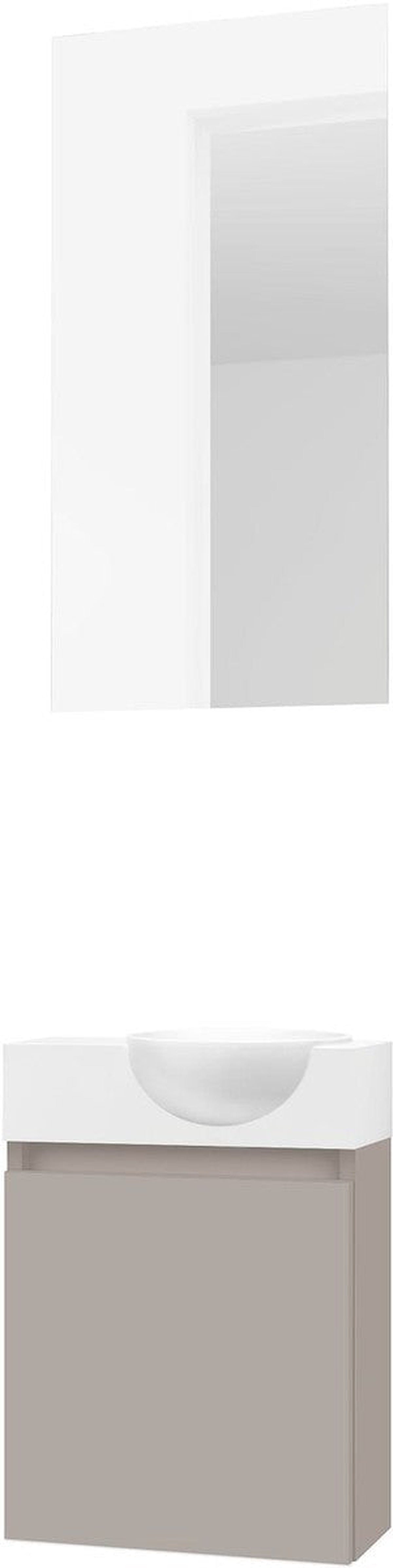 Wastafel FORM MINI QUO met spiegel en handdoekhouder