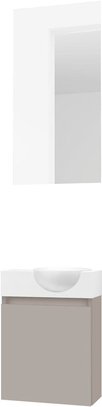 Wastafel FORM MINI QUO met spiegel en handdoekhouder