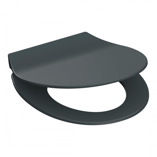 Toiletzitting Duroplast Extra Plat SLIM ANTRACIET met Softclose en Quick Release