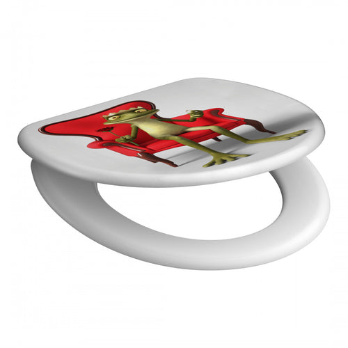 Wc-bril in Duroplast FROG KING met softclosemechanisme