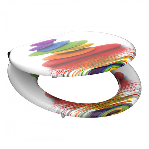 COLORFUL STONES MDF Toilet Seat with Soft Close