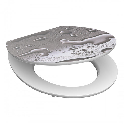 MDF Toilet Seat HG GREY STEEL with Soft Close