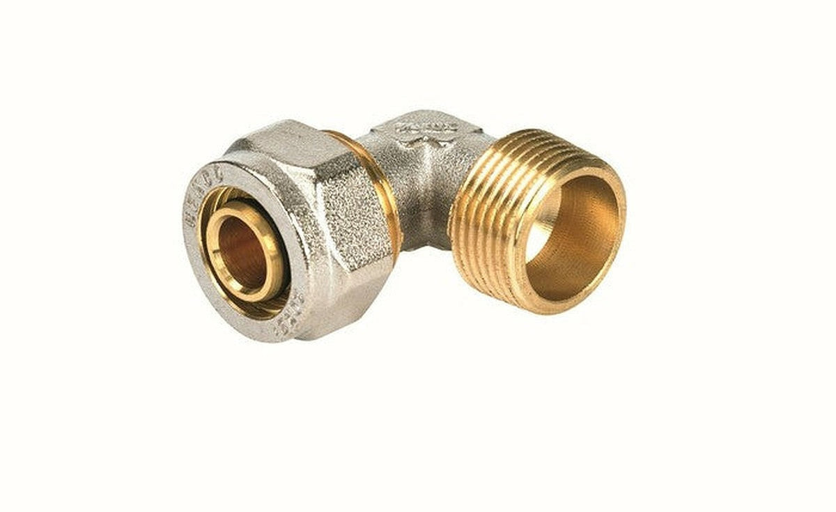 Henco bocht 90° 16x1/2" buitendraad