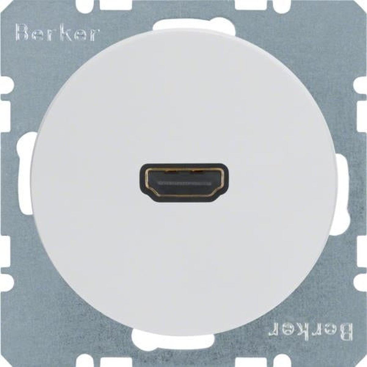 Berker R.1 / R.3 Polar White, glanzende HDMI-aansluiting
