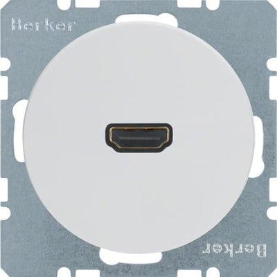 Berker R.1 / R.3 Polar White, glanzende HDMI-aansluiting