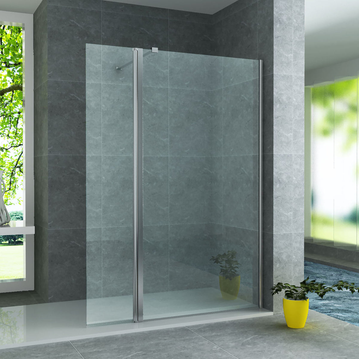 Paroi latérale pivotante 8 mm (60x200 cm)