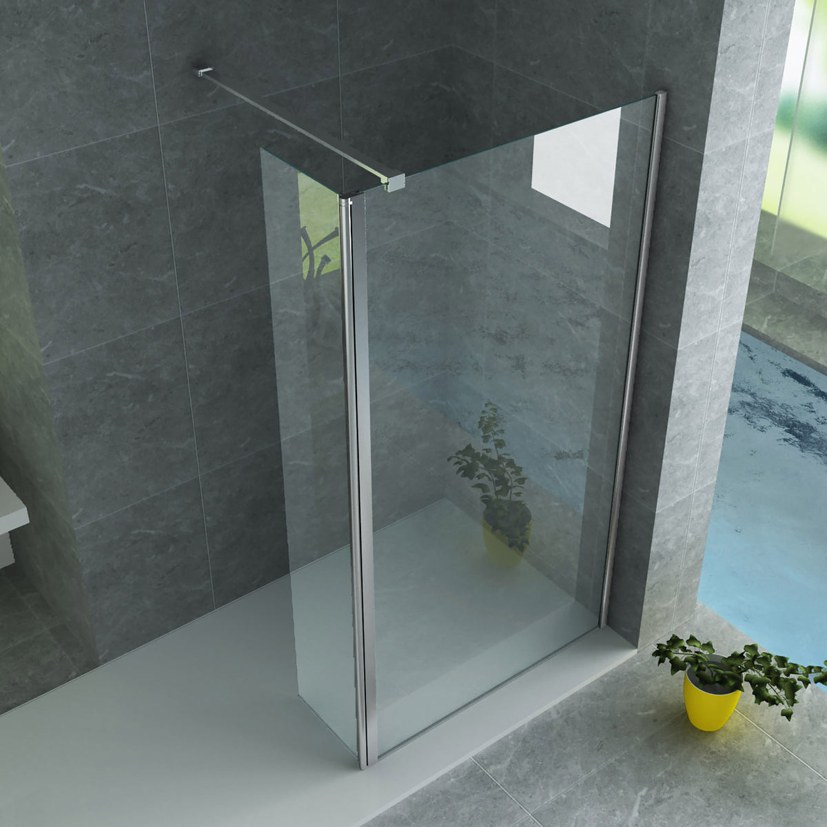 Paroi latérale pivotante 8 mm (60x200 cm)