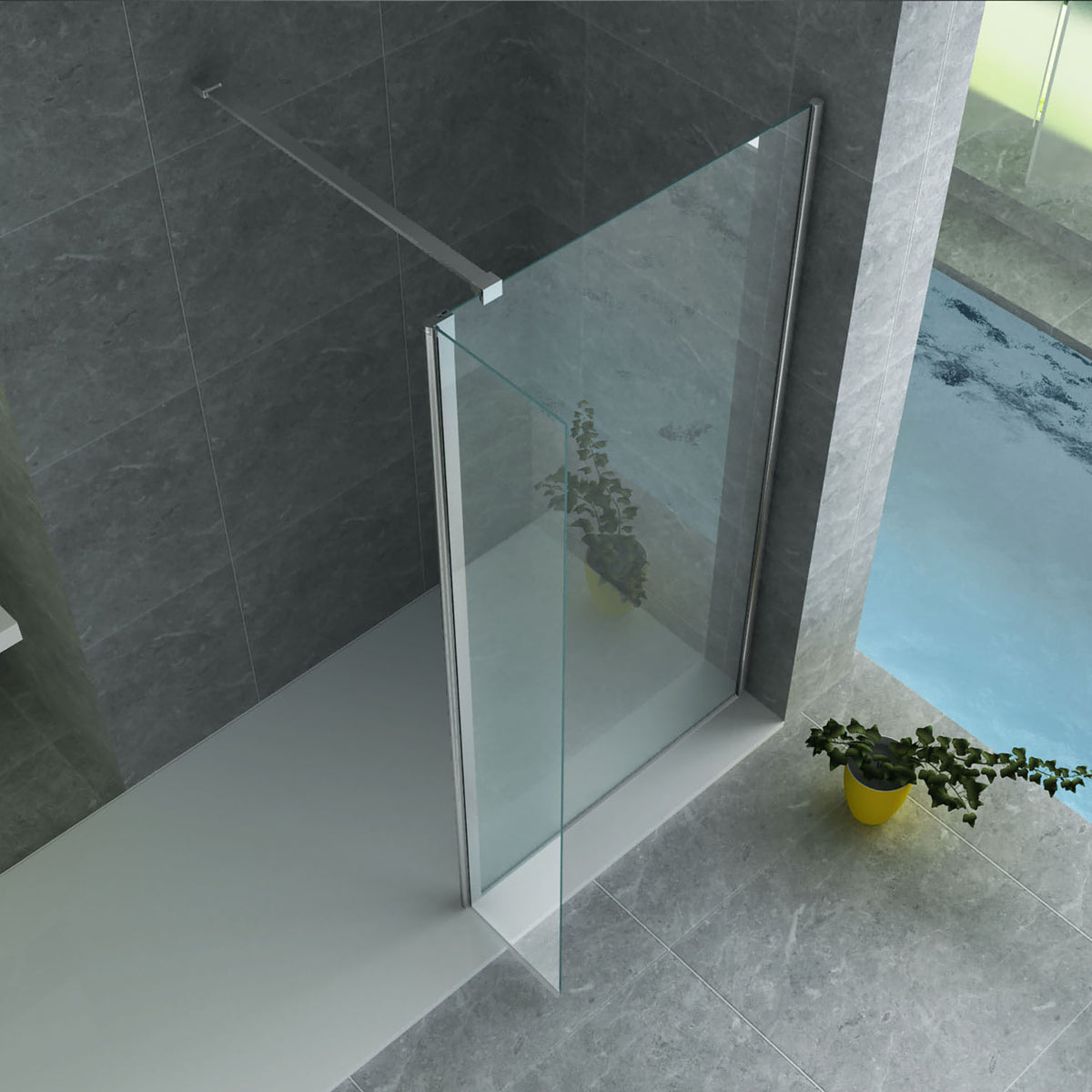 Paroi latérale pivotante 8 mm (60x200 cm)