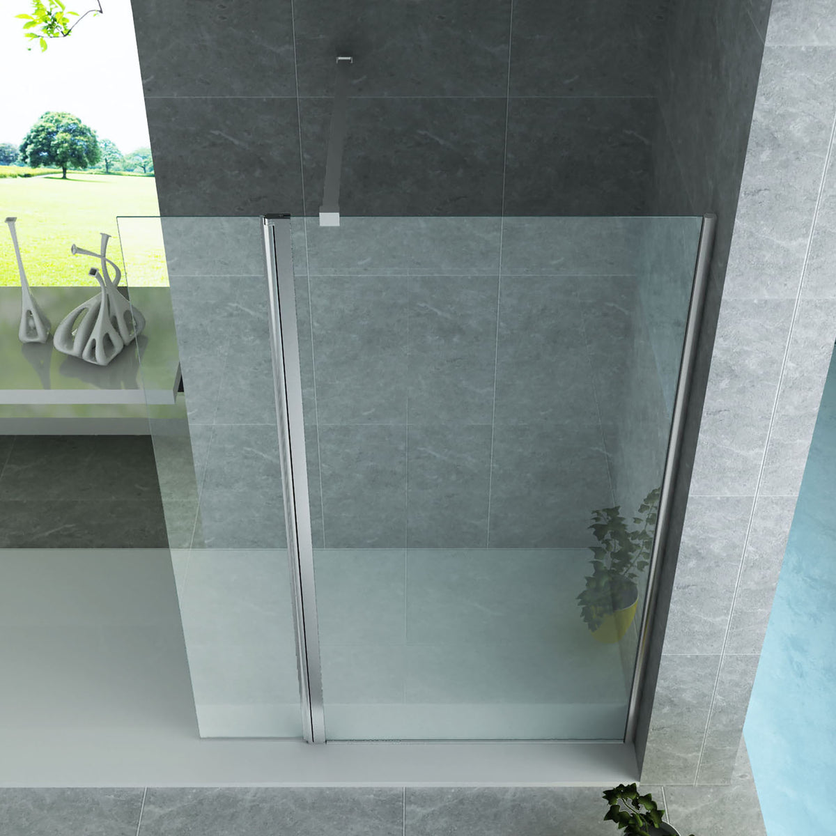Paroi latérale pivotante 8 mm (60x200 cm)