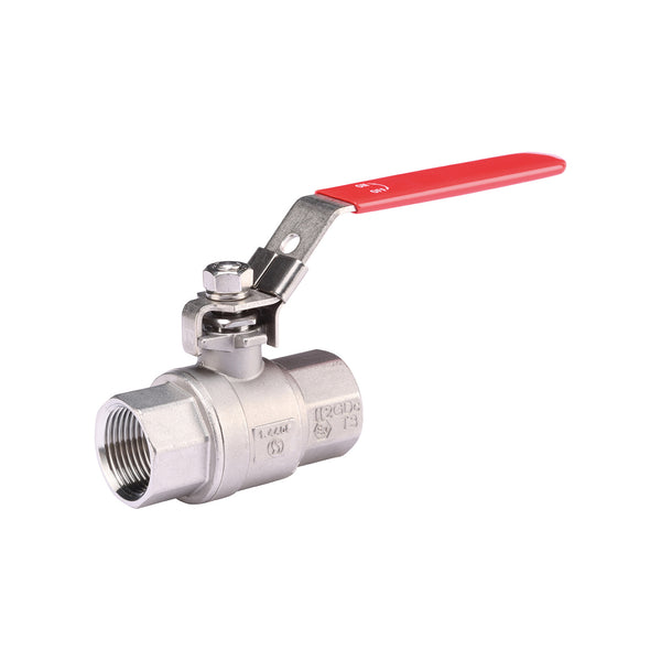 VANNE INOX POIGNEE ROUGE I700 1/4