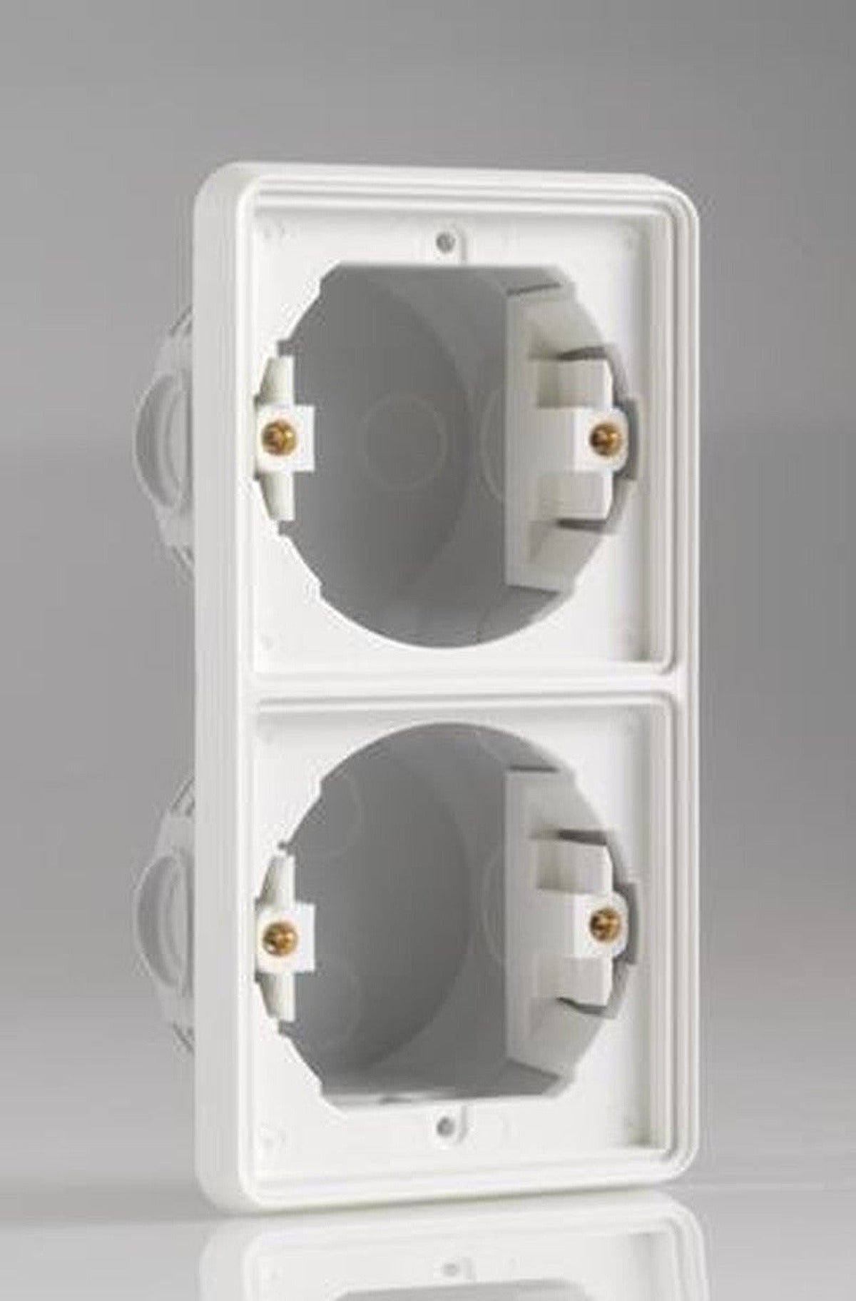 Dubbel verticaal inbouwframe wit