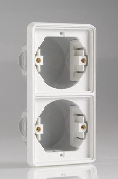 Dubbel verticaal inbouwframe wit