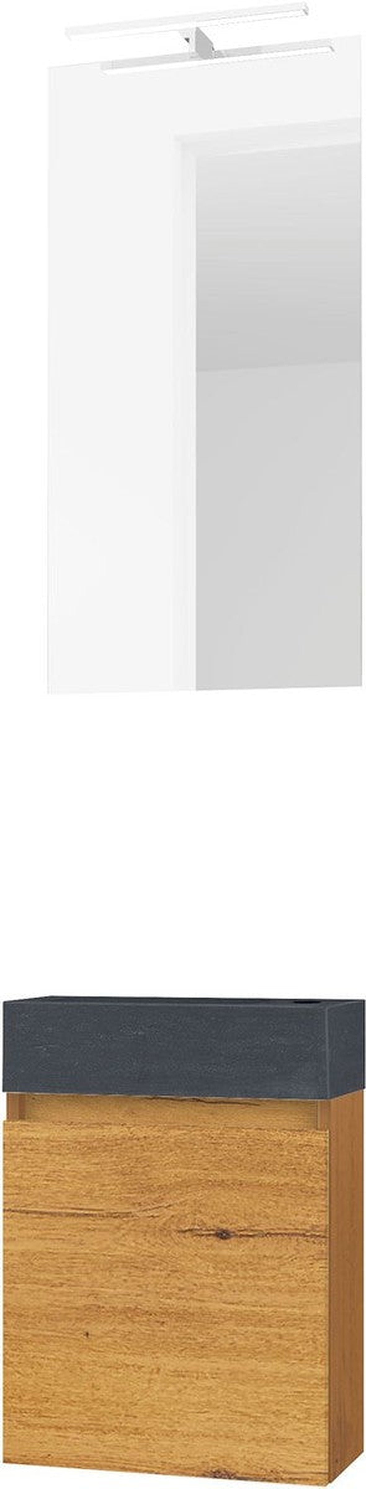 LA-M.FORM-M.STONE/1PRT/SPIEGEL/LED-VERL.CH.GO