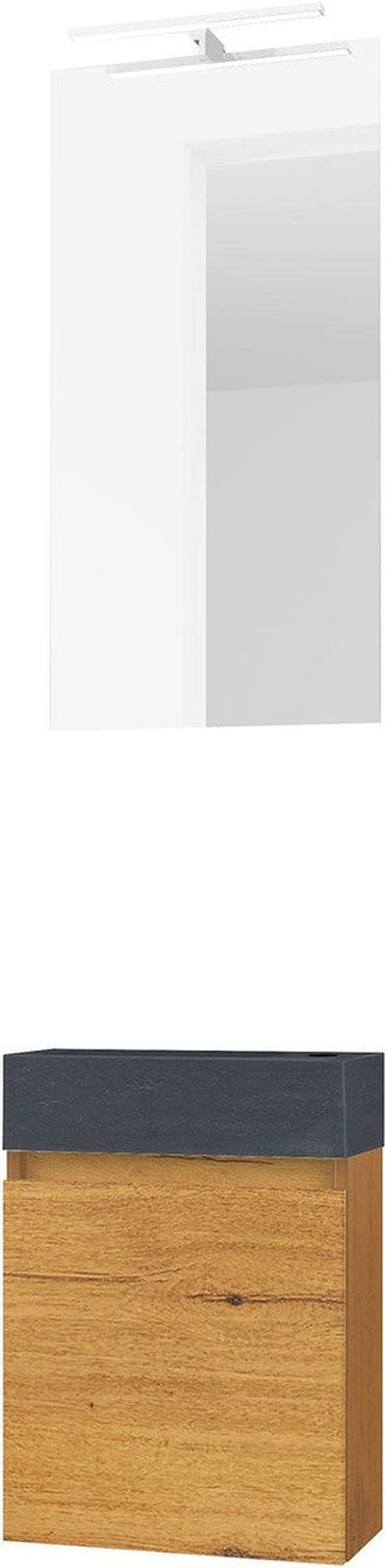 LA-M.FORM-M.STONE/1PRT/SPIEGEL/LED-VERL.CH.GO