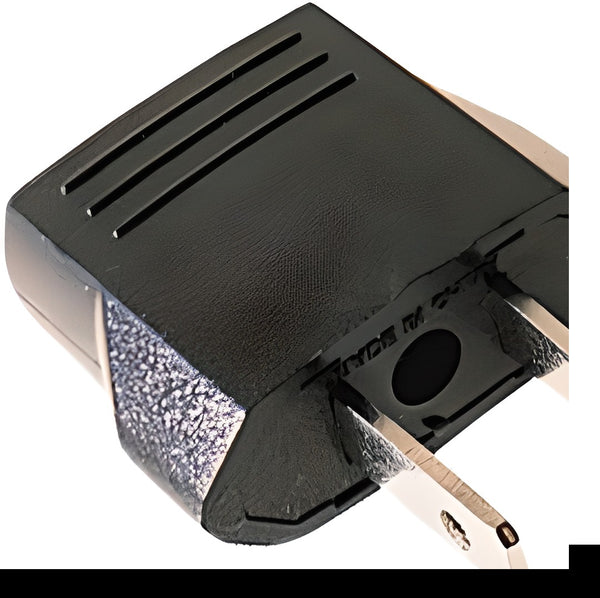 Adaptateur Etats-Unis vers Europe - fiche 2 pôles mâle EU / prise 2 pôles USA - Noir