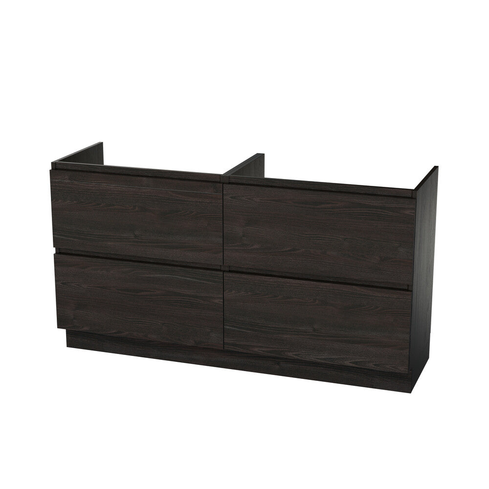 Van Marcke Ventus Tre sous-meuble B1600xH880xD495mm 4tiroirs Thermo Oak Black