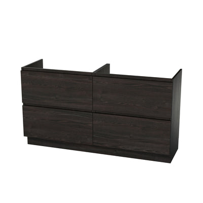 Van Marcke Ventus Tre sous-meuble B1600xH880xD495mm 4tiroirs Thermo Oak Black
