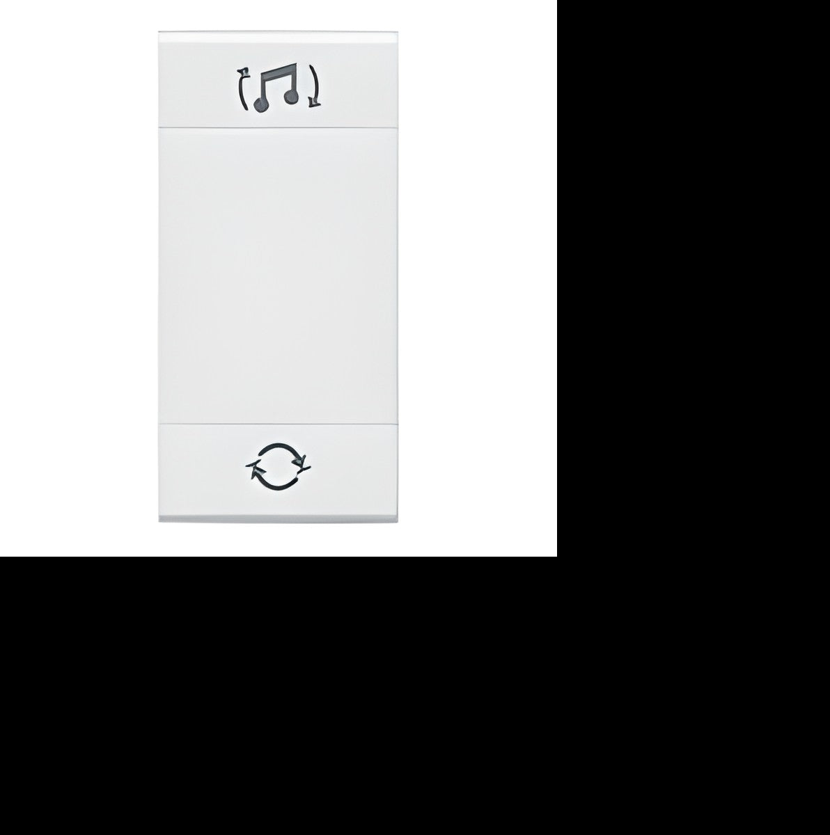 Domotique – Touche diffusion sonore Blanc 1 module