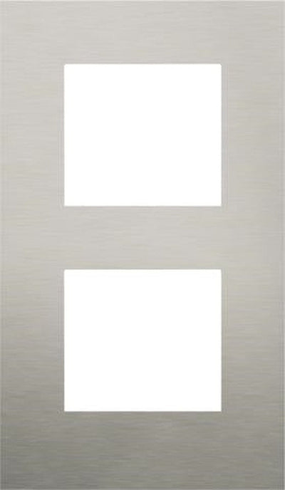 Plaque double verticale entraxe 60mm Stainless Steel
