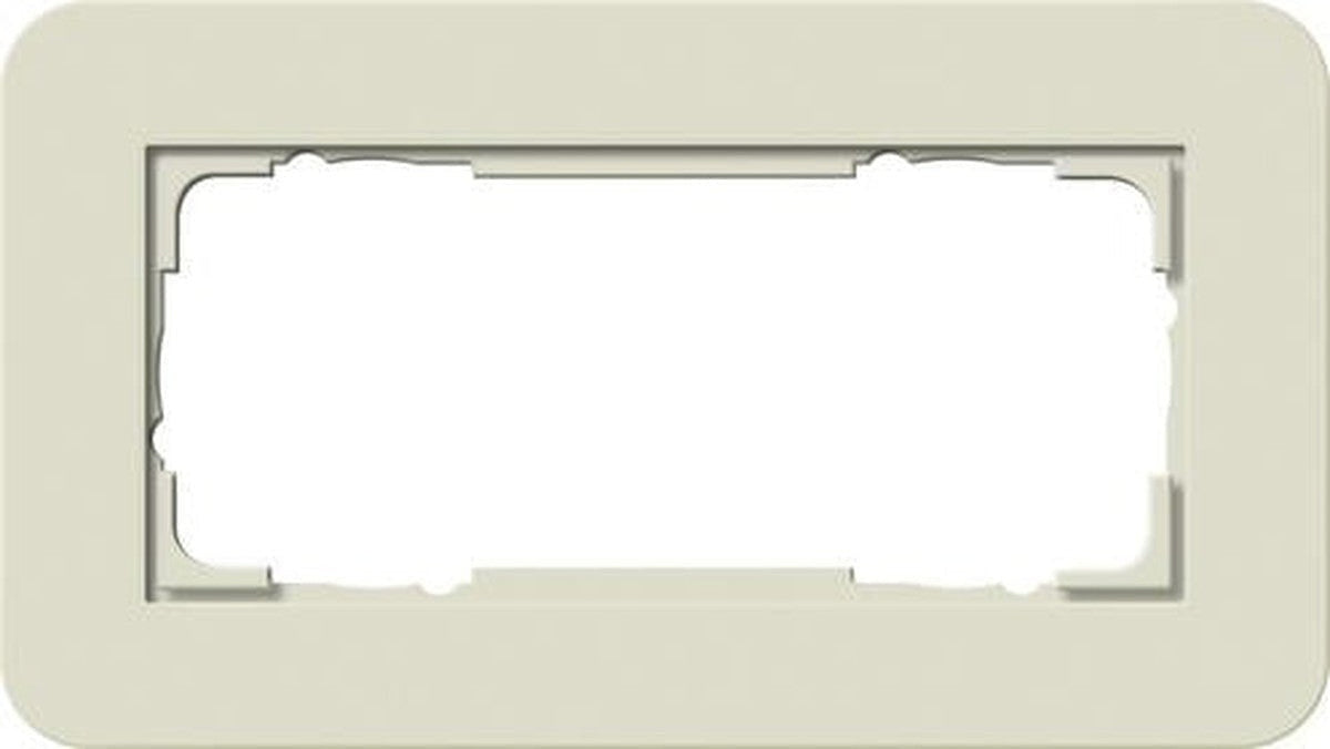 Gira E3 sand Soft-Touch cover frame with anthracite Soft-Touch support frame