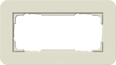 Gira E3 sand Soft-Touch cover frame with anthracite Soft-Touch support frame