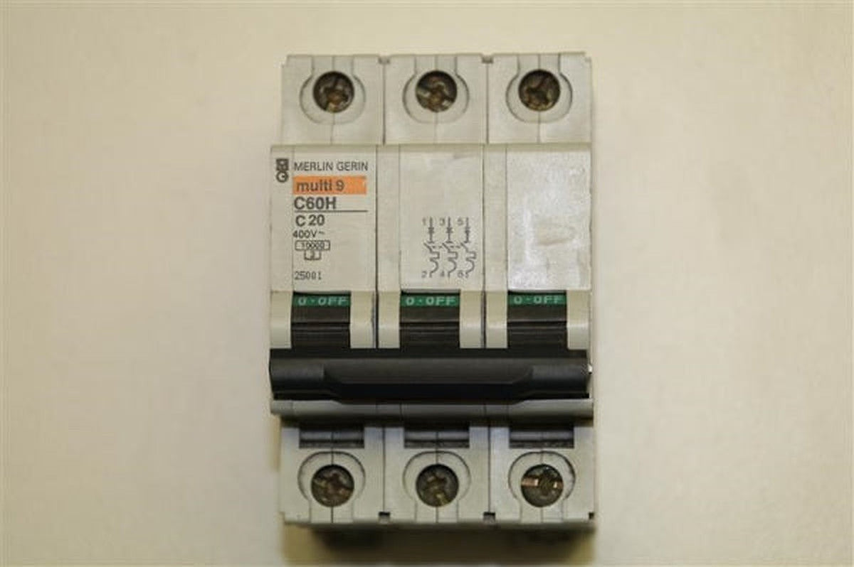 Modulaire stroomonderbreker 3-polig 20A curve C