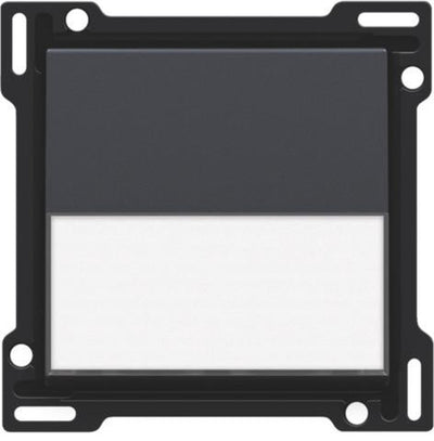 Set de finition avec porte - étiquette pour interrupteur ou bouton - poussoir simple Anthracite