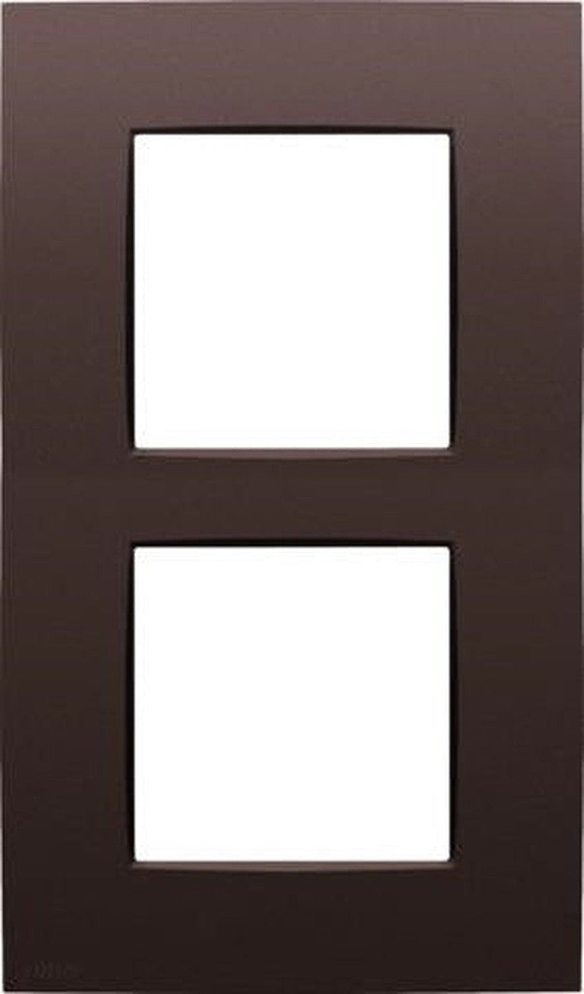 Plaque de recouvrement double, entraxe de 60mm, verticale, couleur Niko intense dark Brown coated