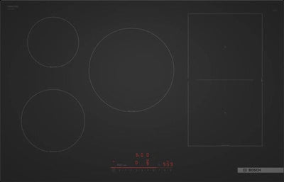80cm Series 6 induction hob, combiInduction, 5 zones, 1 combiZone, DirectSelect with 17