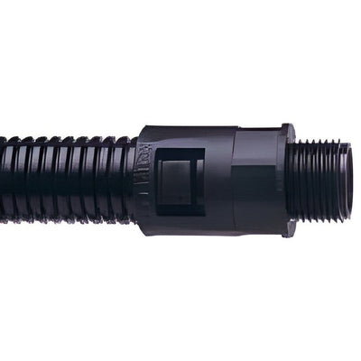 M40 cable gland for corrugated tubing - 42mm Grey, supplied with lock nut