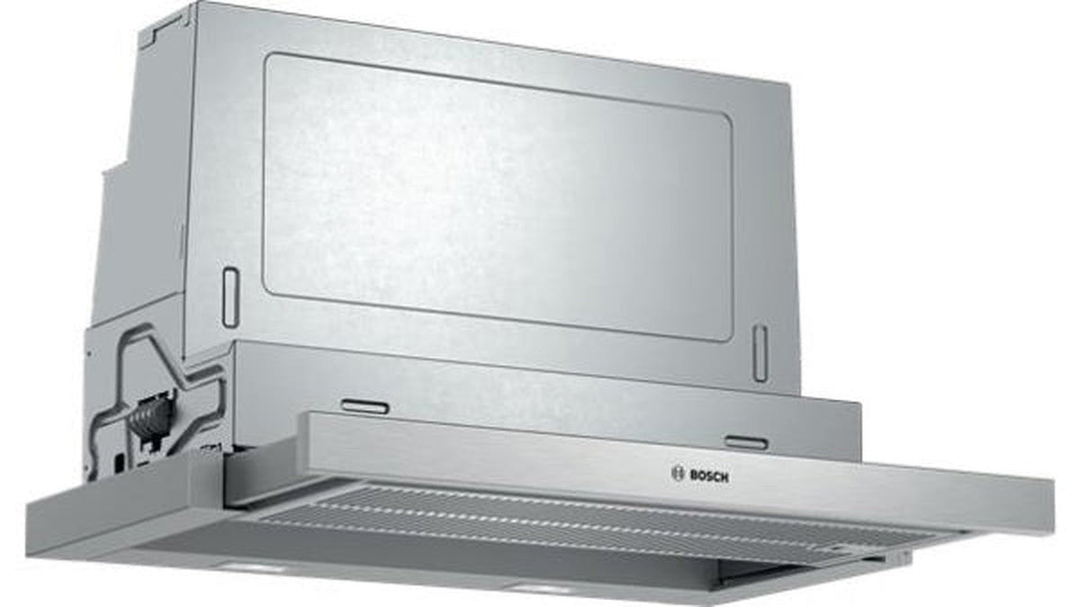 Hotte serie 4 télescopique 60cm, metalLook, EcoSilence drive, 3 niveaux + 1 intensif, 398 / 727,7m³