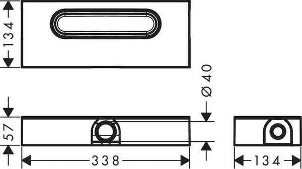 Caniveau de douche linéaire Hansgrohe uBox Universal