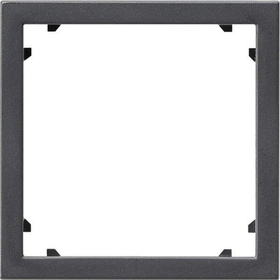 Adapterframe met vierkante uitsparing voor apparaten met afdekking (45 x 45 mm) Antraciet - het frame