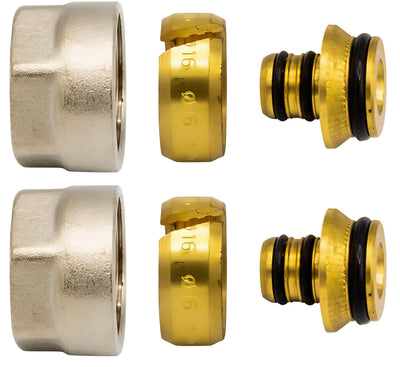 RACCORD À COMPRESSION EKX16X2 - NICKEL-2PCS