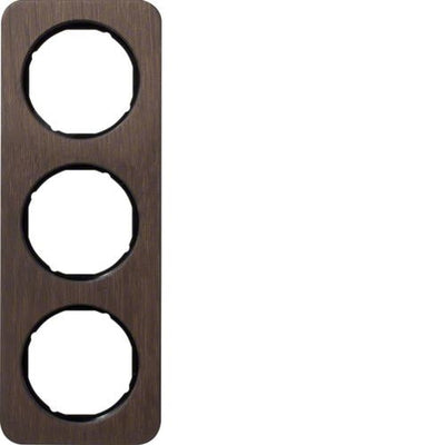 3-voudig afdekplaatje R.1 Hout / Zwart