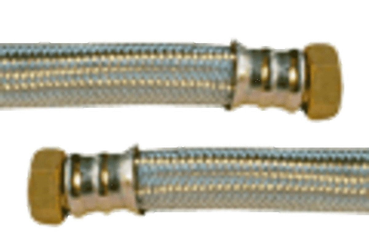 Tuyaux d'alimentation gaine tressée acier L500mm 4/4"FF D26
