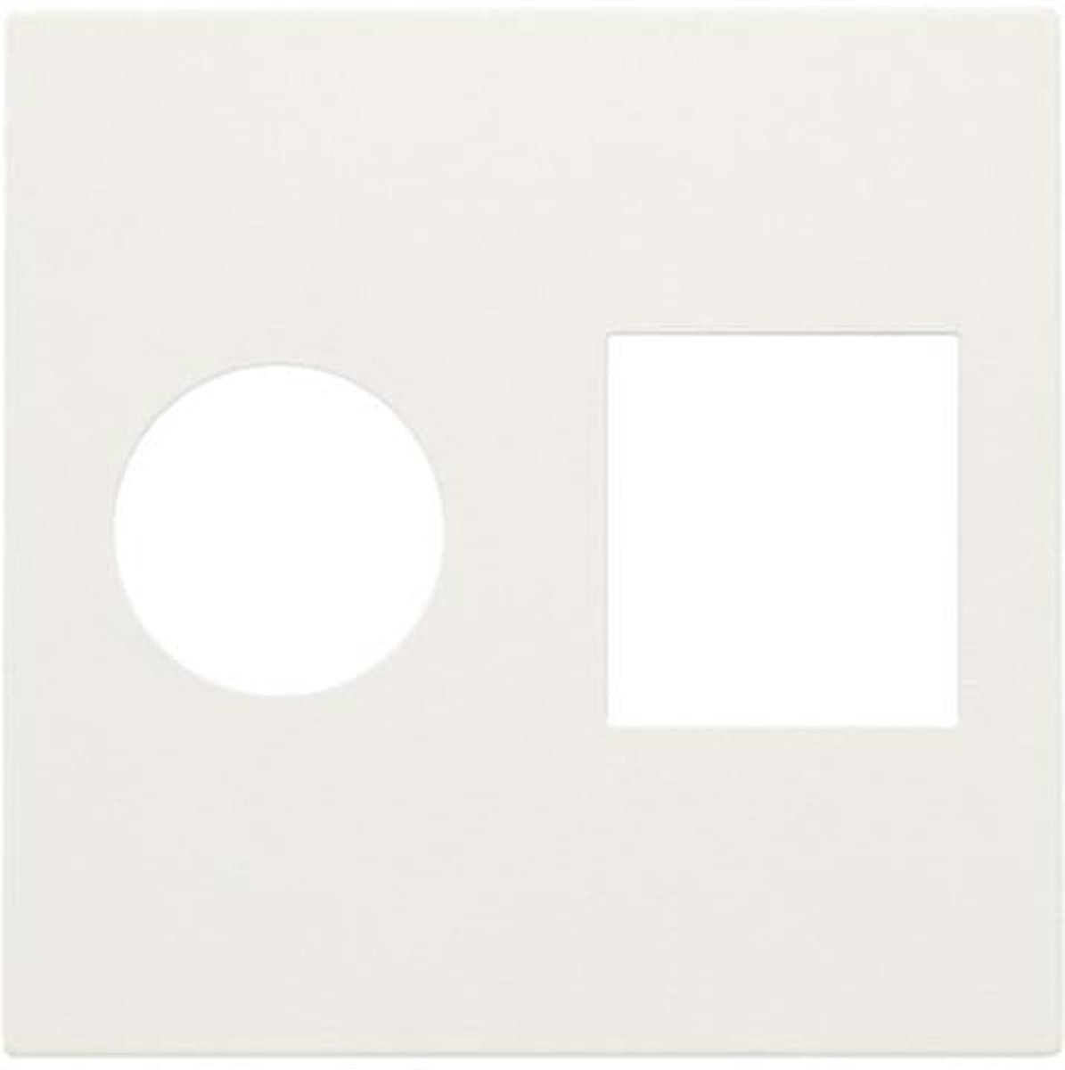 Finishing set for single coaxial connection and TV + RJ45 Telenet network connection White