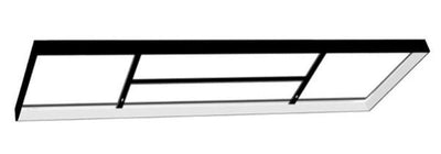 Cadre apparent pour panneau Led carré 300 x 1200 Noir